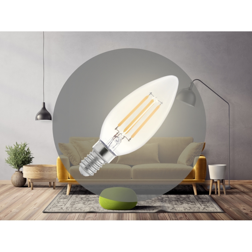 LED filamentna žarnica C37 E14/6W/230V 3000K