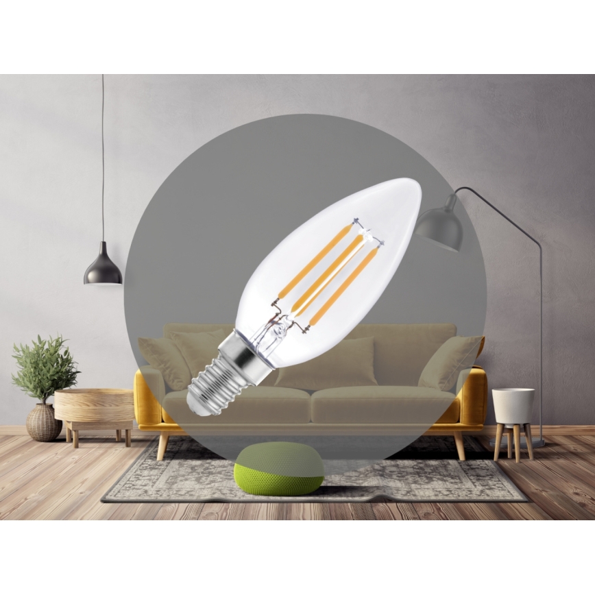 LED filamentna žarnica C37 E14/6W/230V 3000K