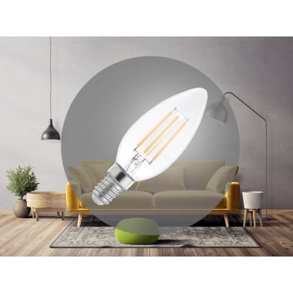 LED filamentna žarnica C37 E14/6W/230V 4000K