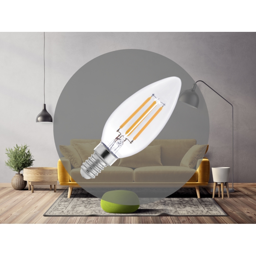 LED filamentna žarnica C37 E14/6W/230V 4000K