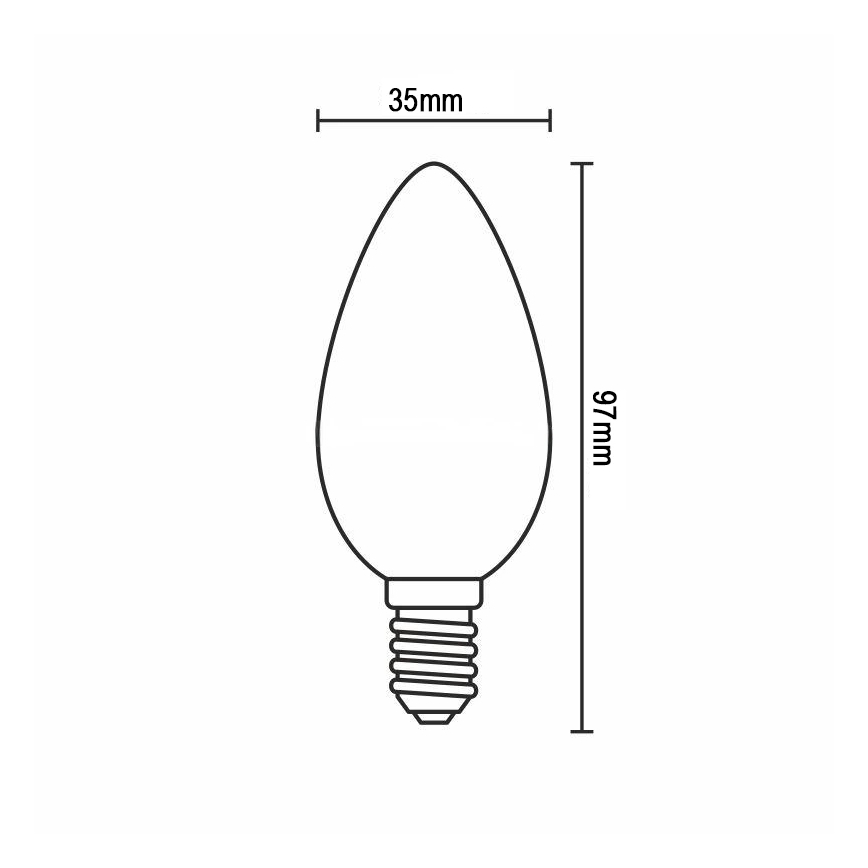 LED filamentna žarnica C37 E14/6W/230V 4000K