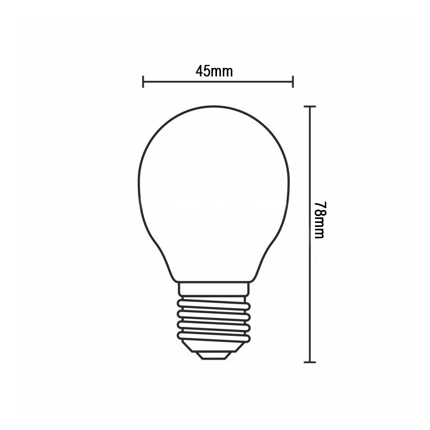 LED filamentna žarnica G45 E14/6W/230V 3000K