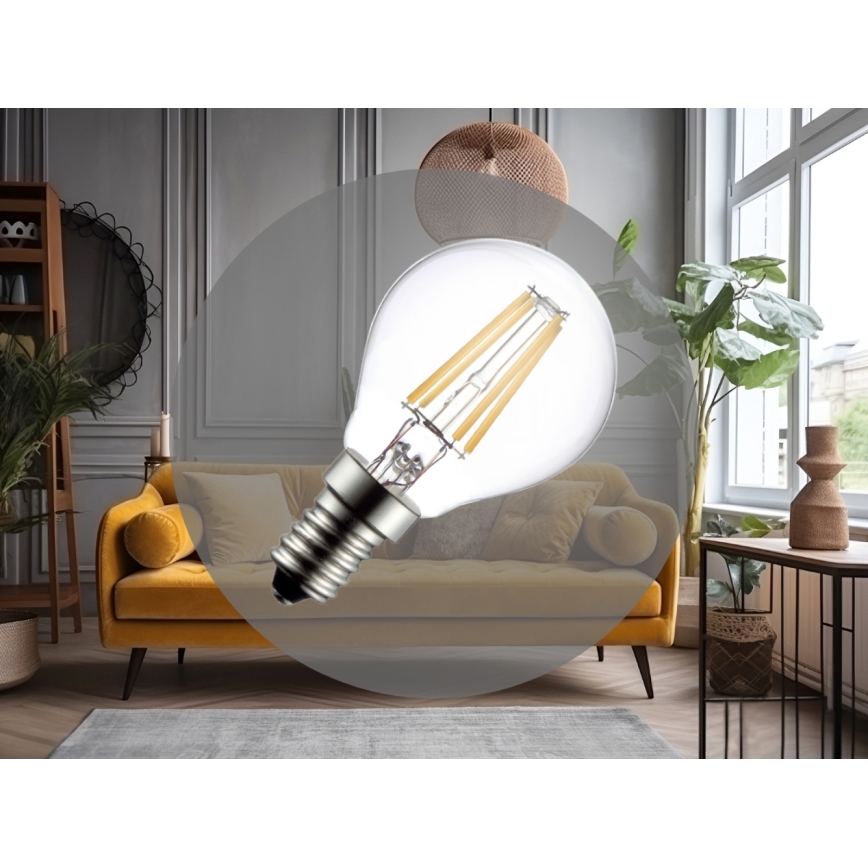 LED filamentna žarnica G45 E14/6W/230V 4000K