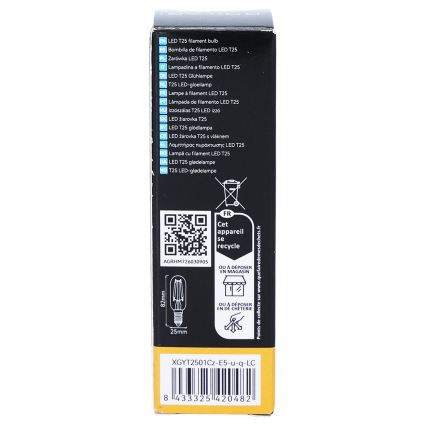 LED filamentna žarnica T25 E14/6W/230V 3000K - Brilagi