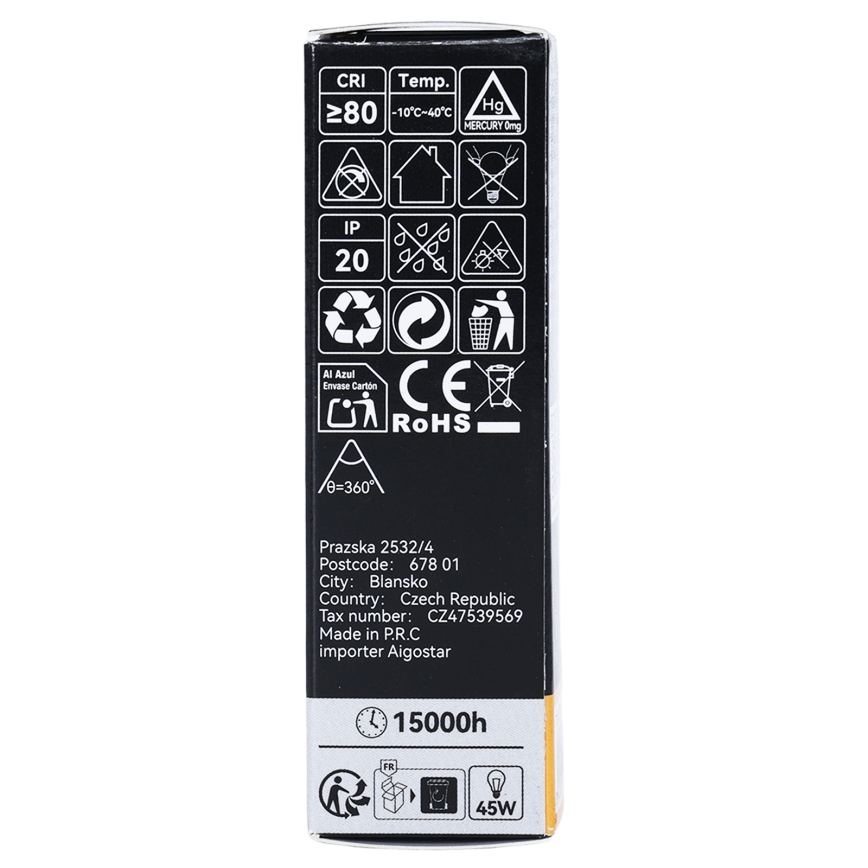 LED filamentna žarnica T25 E14/6W/230V 3000K - Brilagi