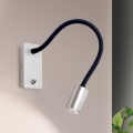 LED Fleksibilna majhna stenska svetilka KURT LED/5W/230V srebrna