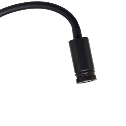 LED Fleksibilna stenska svetilka BASE 1xLED/8W+1xLED/2W/230V črna/srebrna