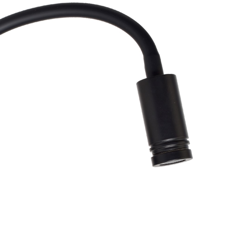 LED Fleksibilna stenska svetilka BASE 1xLED/8W+1xLED/2W/230V črna/srebrna