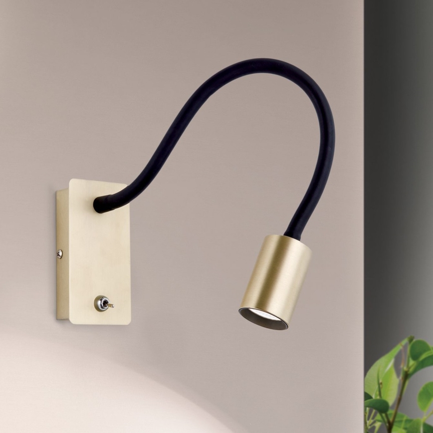LED Fleksibilna stenska svetilka KURT LED/5W/230V zlata