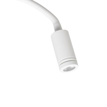 LED Fleksibilna stenska svetilka z USB BASE 1xLED/8W+1xLED/2W/230V bela