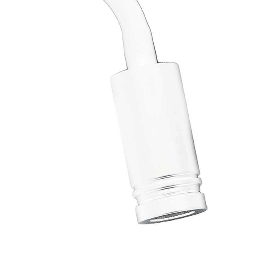 LED Fleksibilna stenska svetilka z USB BASE 1xLED/8W+1xLED/2W/230V bela/srebrna