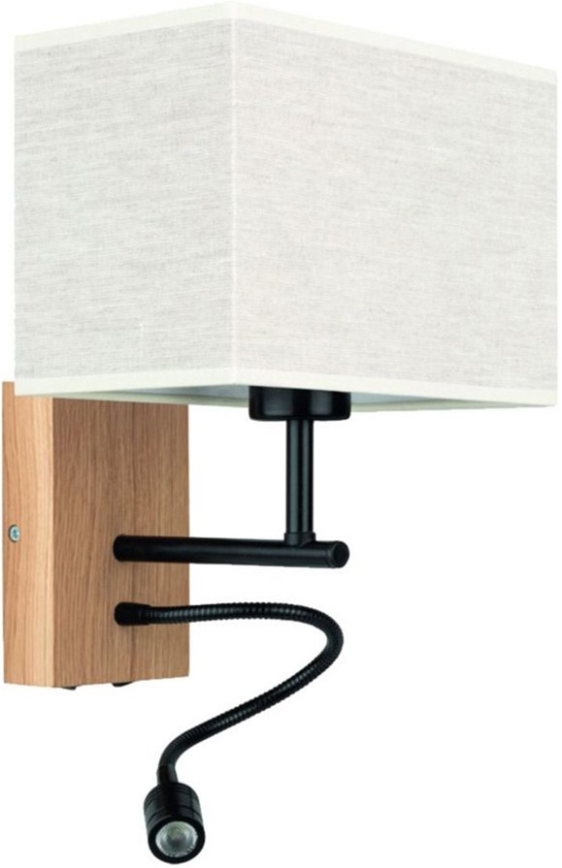 LED Fleksibilna svetilka BOHO 1xE27/25W + LED/1W/230V hrast