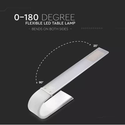 LED Fleksibilna zatemnitvena namizna svetilka LED/6,5W/5V 2000 mAh 3000K/4500K/6000K
