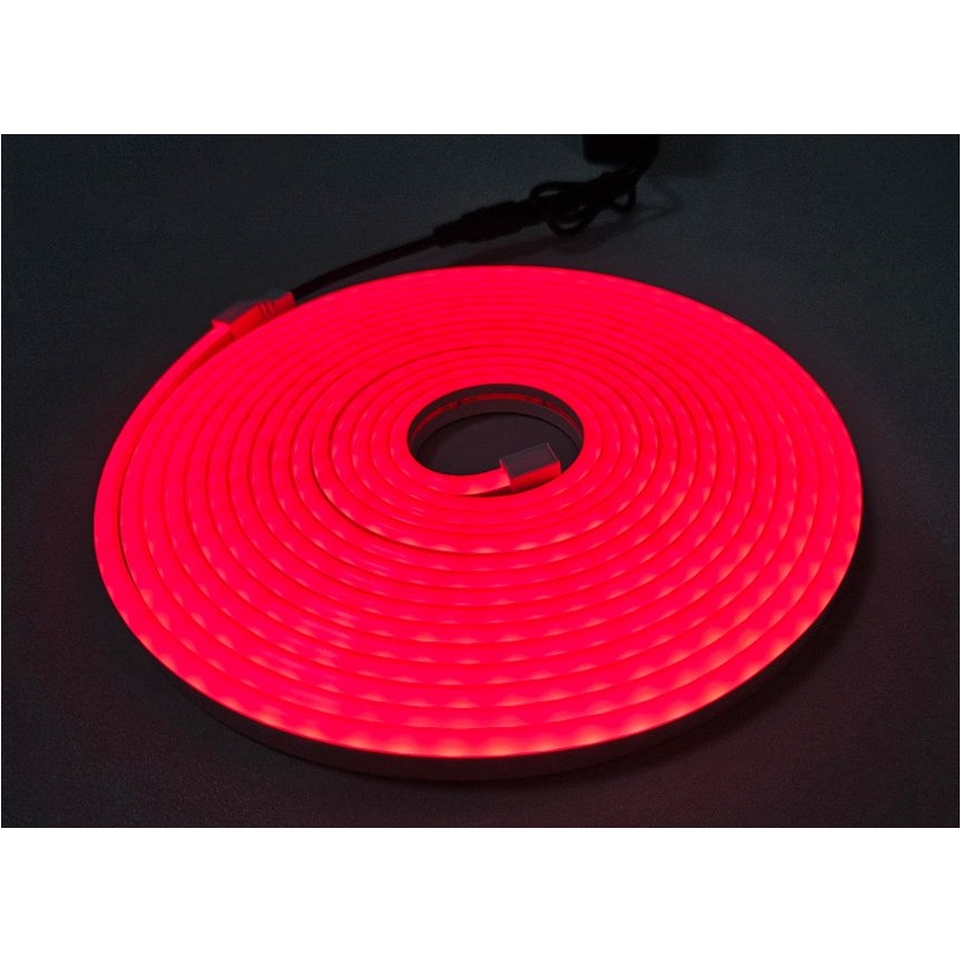 LED Fleksibilni trak NEON LED/10W/230V 5 m IP65 rdeča