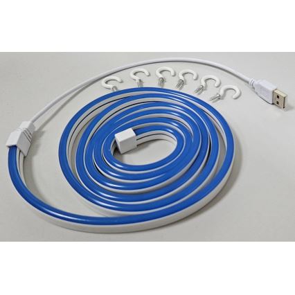 LED Fleksibilni trak NEON LED/5V USB 1,8 m modra