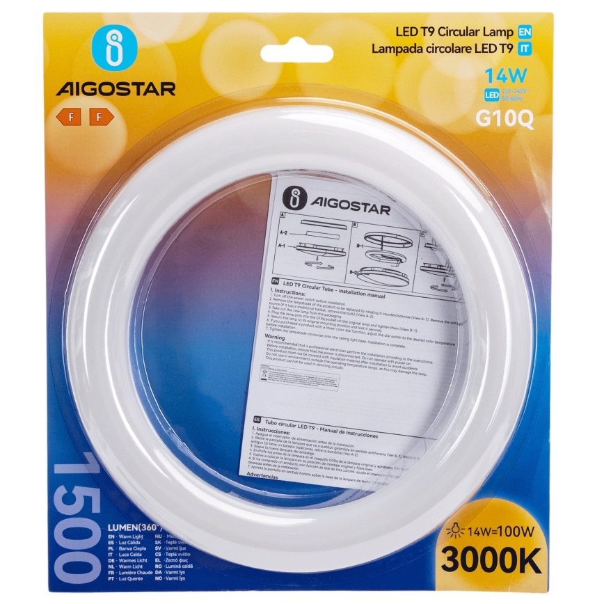 LED fluorescenčna cev G10q/14W/230V 3000K - Aigostar