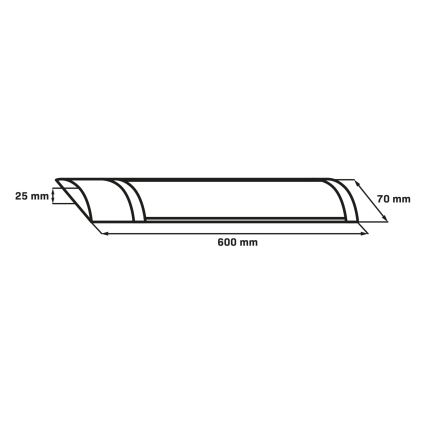 LED fluorescenčna svetilka LED/18W/230V 4000K 60 cm črna