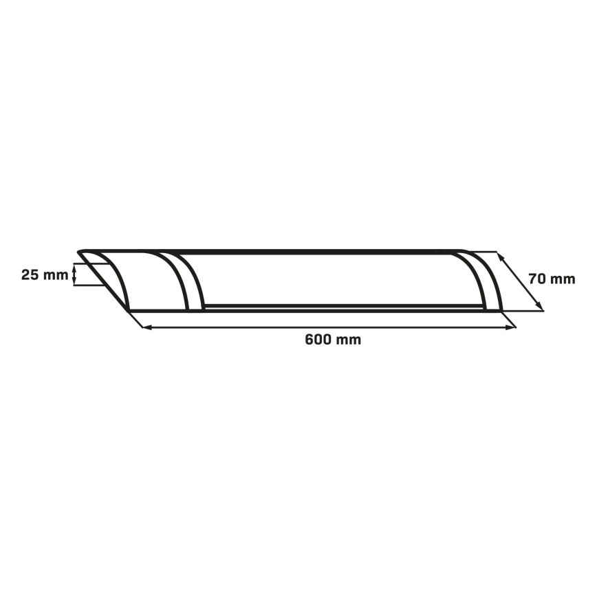 LED fluorescenčna svetilka LED/18W/230V 4000K 60 cm črna