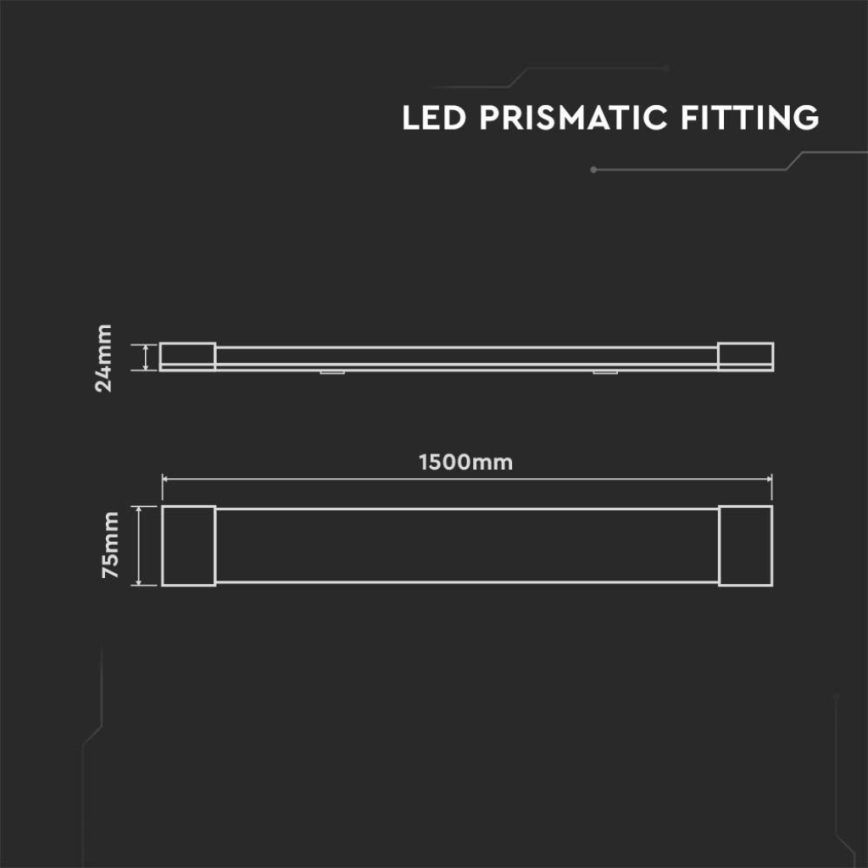LED Fluorescenčna svetilka LED/50W/230V 6500K 150 cm bela