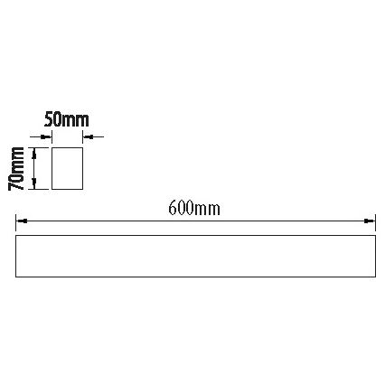 LED Fluorescenčna svetilka LINIK LED/20W/230V 4000K črna