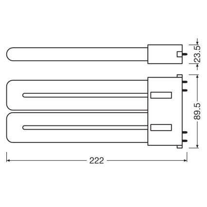 LED Fluorescentna cev 2G10/20W/230V 3000K - Osram