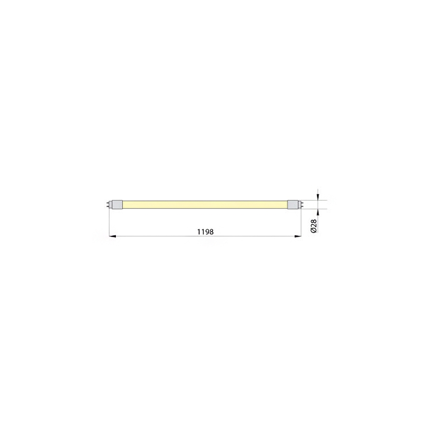 LED Fluorescentna cev ECOSTER T8 G13/18W/230V 3000K 119,8 cm