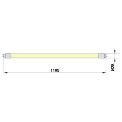 LED Fluorescentna cev ECOSTER T8 G13/18W/230V 4000K 119,8 cm