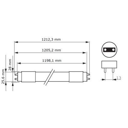LED Fluorescentna cev Philips MASTER T8 G13/16W/80V 6500K 120 cm