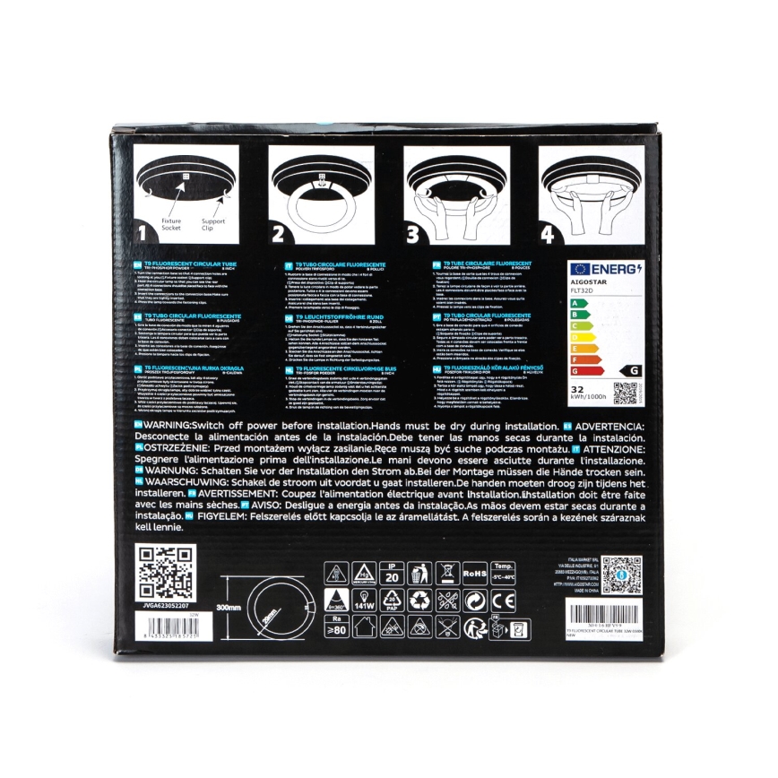 LED Fluorescentna cev T9 G24q-1/32W/230V 6500K - Aigostar