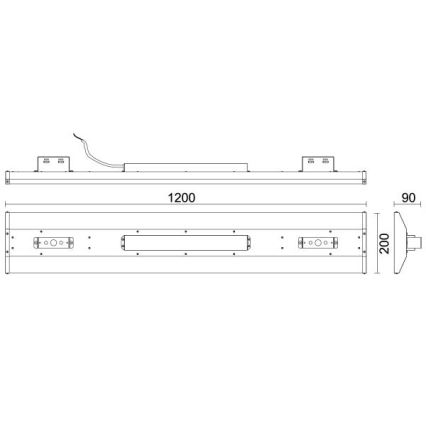 LED Fluorescentna svetilka High Bay LED/120W/230V 5000K 120 cm