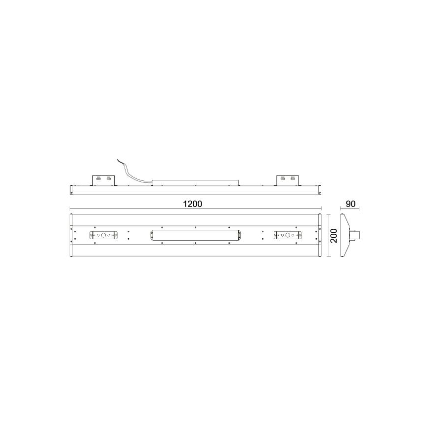 LED Fluorescentna svetilka High Bay LED/120W/230V 5000K 120 cm