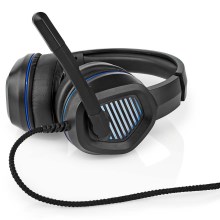 LED Gaming slušalke z mikrofonom črna