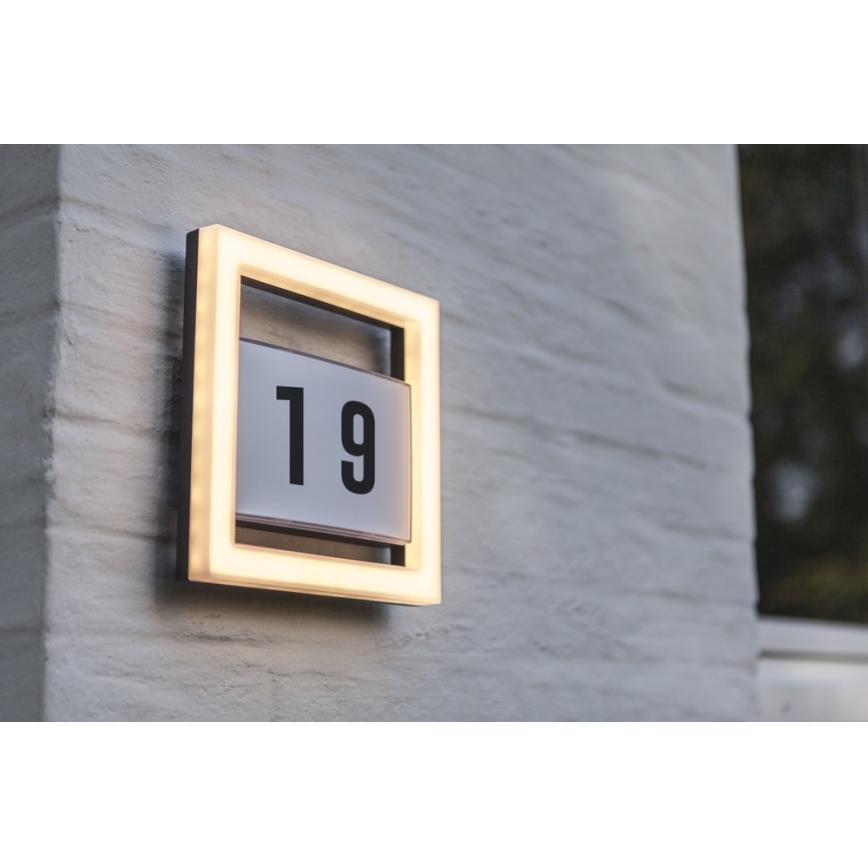 LED Hišna številka ALICE LED/13W/230V IP44 3000K antracit