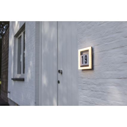 LED Hišna številka ALICE LED/13W/230V IP44 3000K antracit