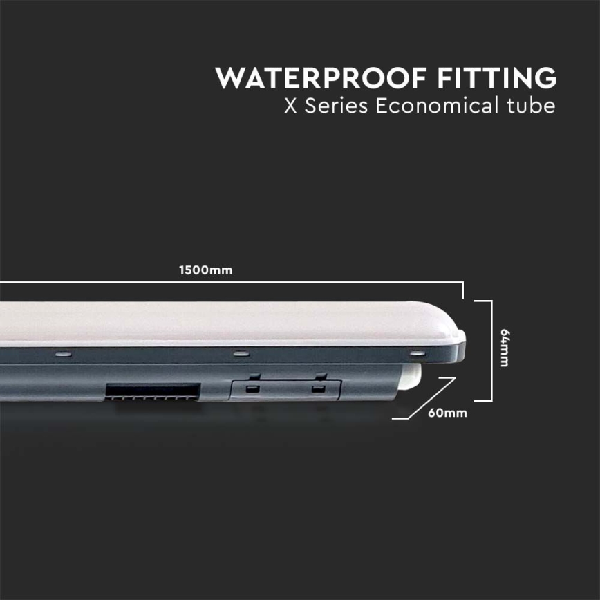 LED Industrijska fluorescenčna svetilka X-SERIES LED/48W/230V 6500K 150 cm IP65