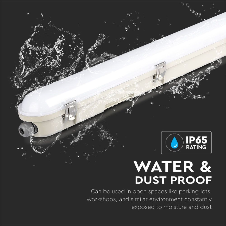 LED Industrijska fluorescentna svetilka z zasilna module EMERGENCY LED/36W/230V 6500K 120cm IP65