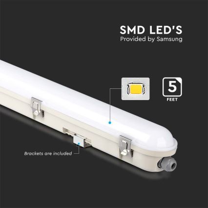 LED Industrijska fluorescentna svetilka z zasilna module EMERGENCY LED/48W/230V 6500K 150cm IP65