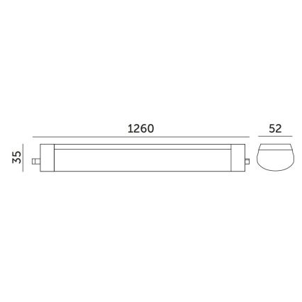 LED Industrijska fluorescentna svetilka LED/36W/230V IP65 4000K 126 cm