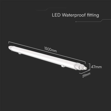LED Industrijska fluorescentna svetilka LED/48W/230V 6500K IP65 150 cm