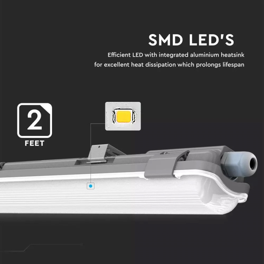 LED Industrijska fluorescentna svetilka T8 1xG13/18W/230V 4000K 120cm IP65