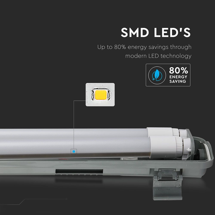 LED Industrijska fluorescentna svetilka T8 2xG13/22W/230V IP65 6400K 156 cm