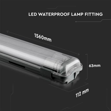 LED Industrijska fluorescentna svetilka T8 2xG13/22W/230V IP65 6400K 156 cm