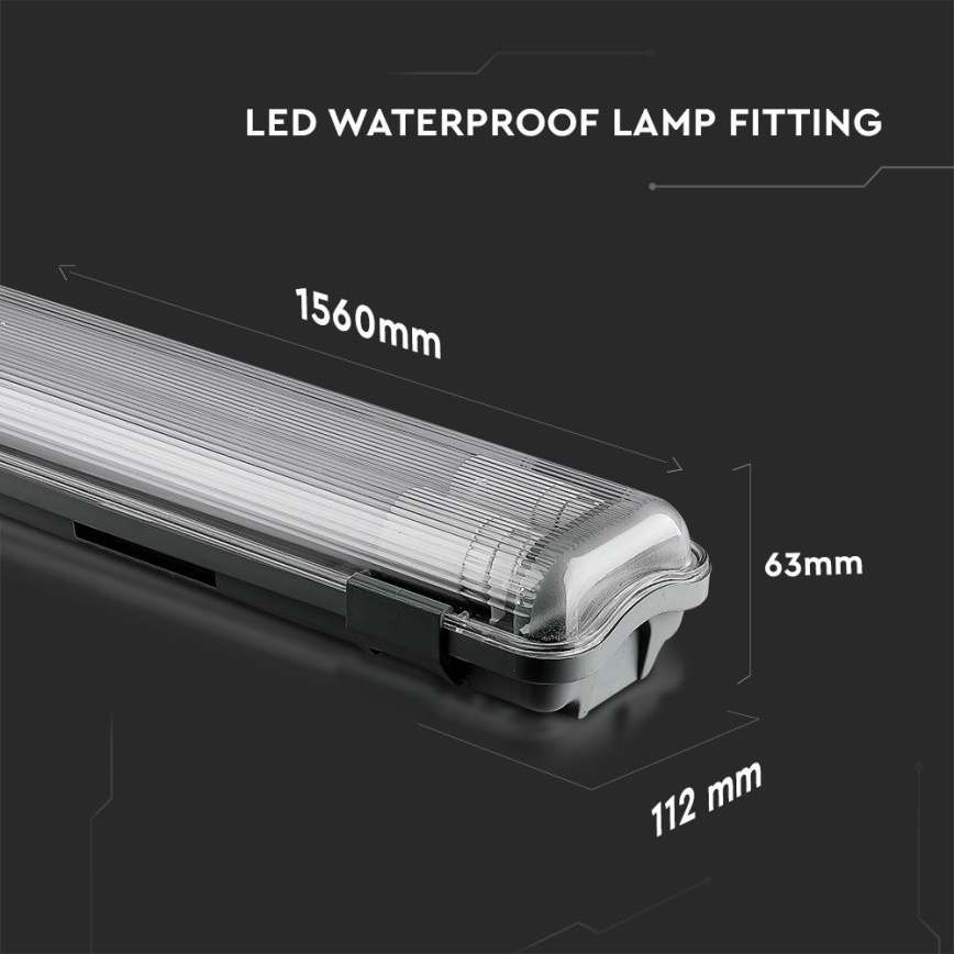 LED Industrijska fluorescentna svetilka T8 2xG13/22W/230V IP65 6400K 156 cm