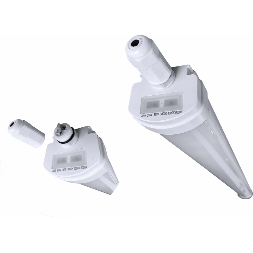 LED Zatemnitvena industrijska fluorescentna svetilka VOLITER LED/20/28/36W/230V 3000/4000/6000K 120 cm IP65 bela
