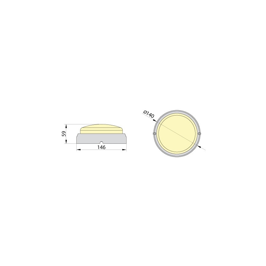 LED Industrijska stropna svetilka FIDO LED/12W/230V IP65