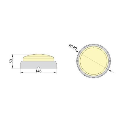 LED Industrijska stropna svetilka FIDO LED/12W/230V IP65