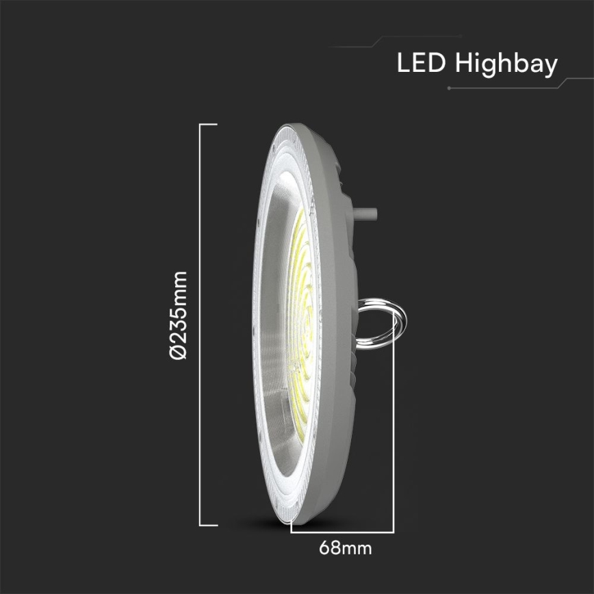 LED Industrijska svetilka High Bay LED/100W/230V 3000/4000/6500K IP65 ø 23,5 cm