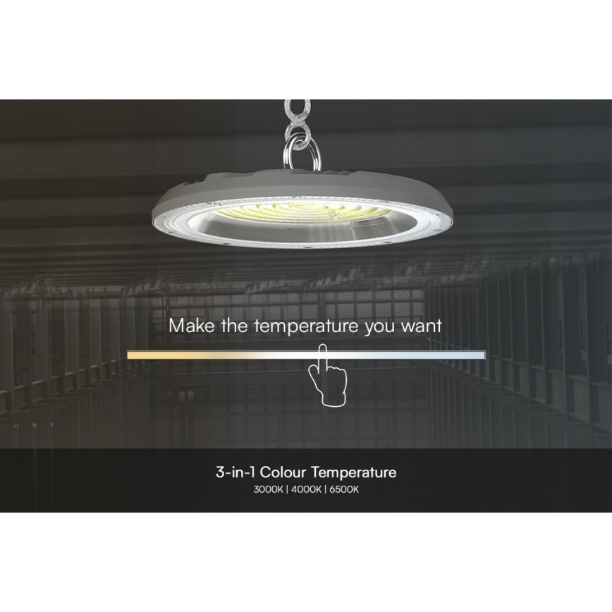 LED Industrijska svetilka High Bay LED/150W/230V 3000/4000/6500K IP65 ø 27,7 cm