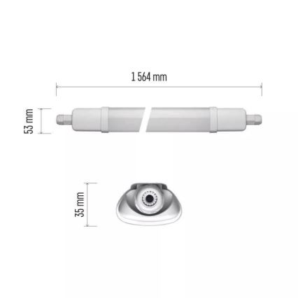 LED Industrijska svetilka LED/45W/230V IP65 4000K 156,4 cm
