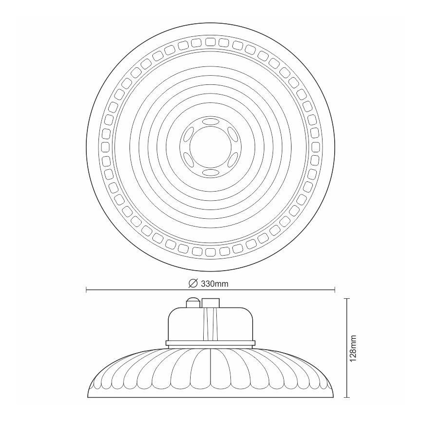 LED Industrijska svetilka s senzorjem LED/150W/90-305V IP65
